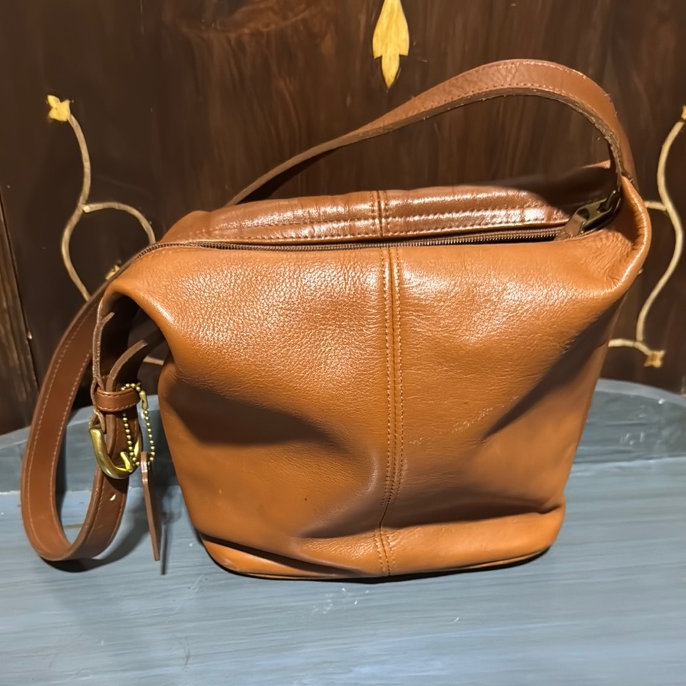 Coach Tan Leather Shoulder Bag